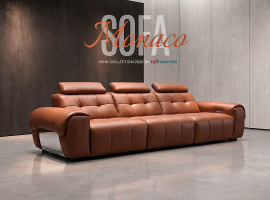 Sofa Monaca - Da Sinh Thái Học Cao Cấp | T&T Furnitue 