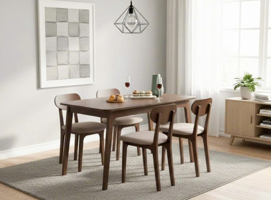 Combo Phòng Ăn MOHO KOSTER Màu Nâu