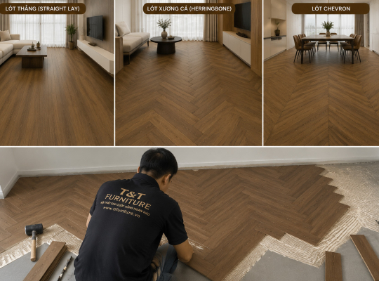 Thi Công Sàn Gỗ 8mm Kosmos | T&T Furniture